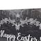 Black & White Happy Easter Bunnies Canvas Wall Art